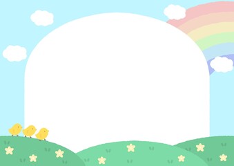 가정통신문 안내문 봄배경 일러스트