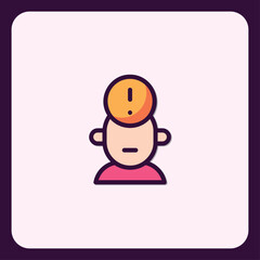 Alertness and Focus Illustration with Attention Symbol on a Character