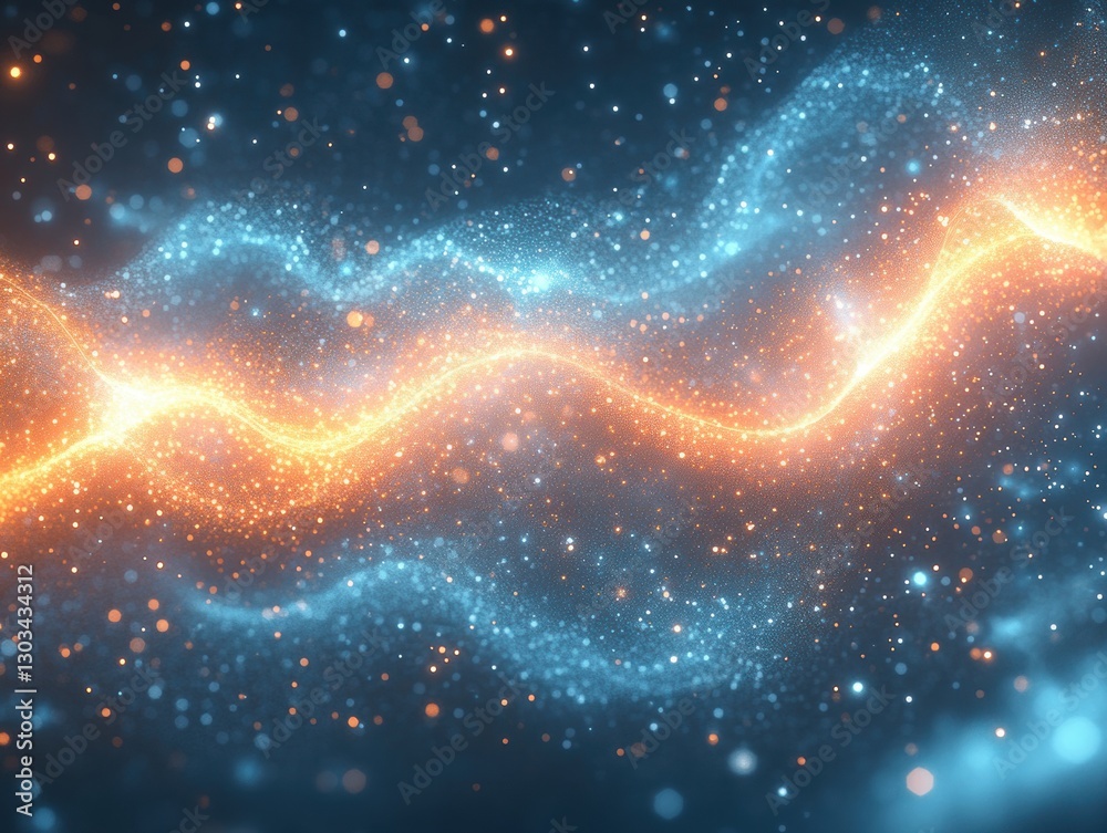 Poster abstract swirling pattern with vibrant colors