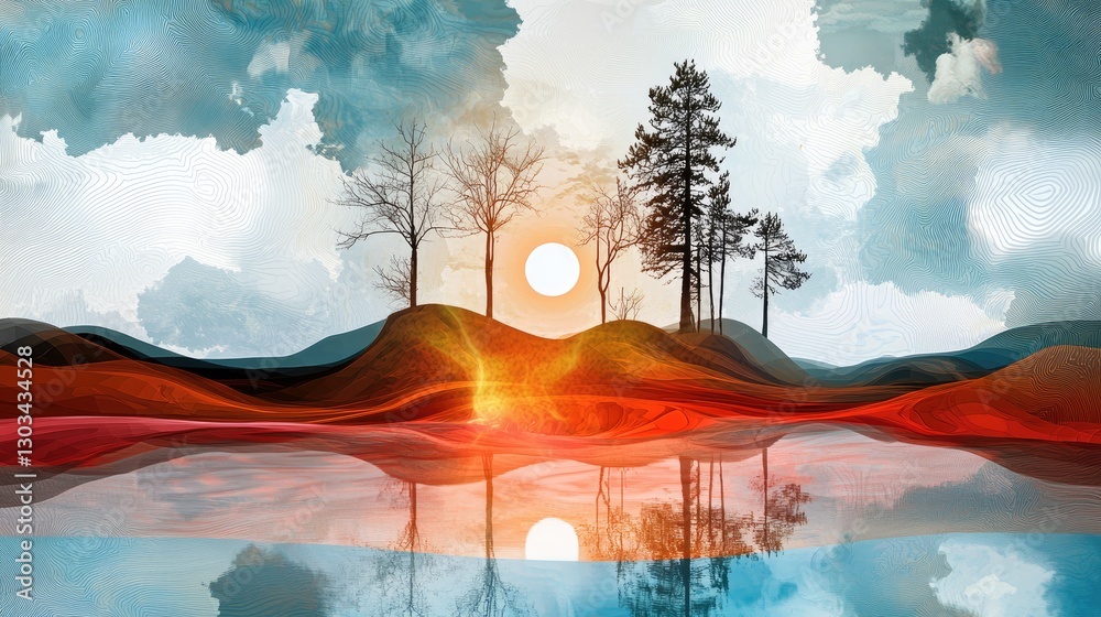 Poster AI-driven neural network predicting weather patterns with dynamic data visualization.