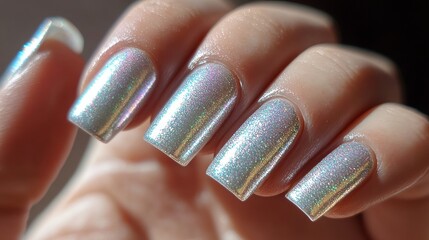 Shimmery nail polish from the Offset line.
