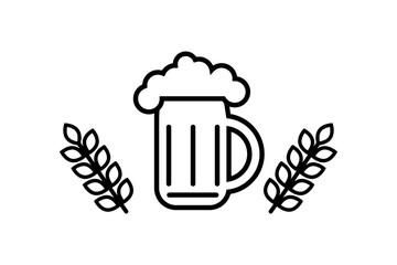 craft beer emblems and logo template. Design element for label, emblem. Vector illustration.