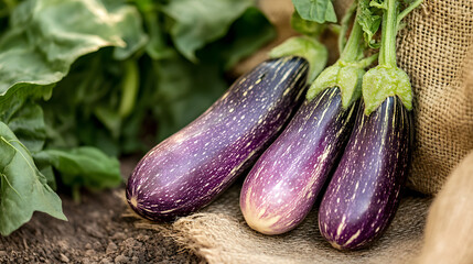 Fresh Organic Vegetables in Close-up with Rustic Burlap Sack Background, Vibrant Farm Harvest Photo