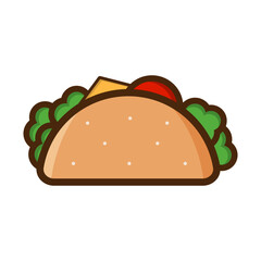 hot dogs, hamburgers, tacos labels, badges and design elements