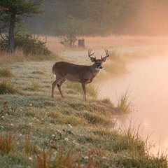 Obraz premium red deer in the woods