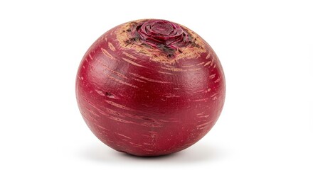 Fototapeta premium Vibrant Red Beetroot - Freshly harvested beetroot, earthy tones, vibrant color, healthy food, natural texture. Symbolizing health, vitality, earthiness, nourishment, and natural goodness