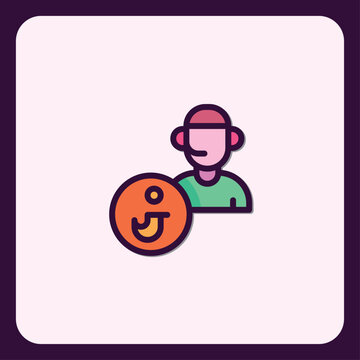 recommend clip art: Customer service agent icon with headset, colorful support representative design