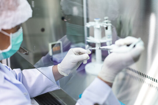 Pcr testing process in a laboratory health facility scientific activity controlled environment close-up view diagnostic concept
