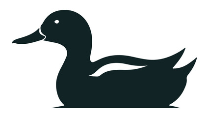 simple duck vector shape outline illustration