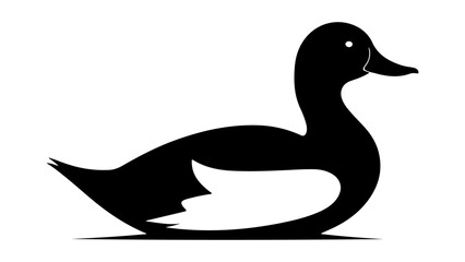 black and white duck shape vector illustration