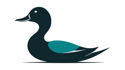 duck shape vector illustration, simple blue duck shape vector illustration