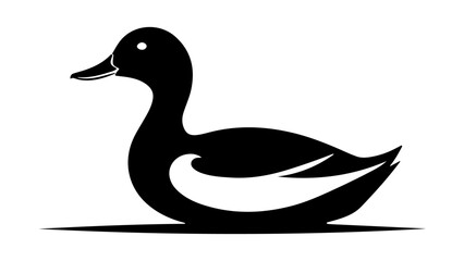 black and white duck shape illustration cartoon drawing 