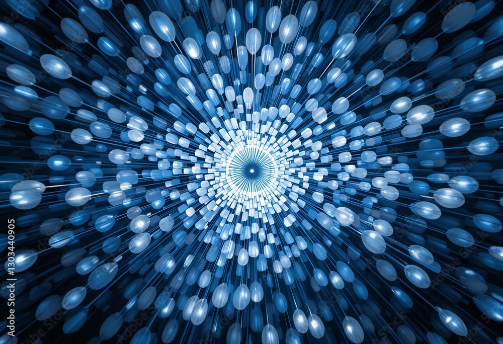 Leinwandbilder radial bursting circles. abstract motion design. gradient background. shimmering light. futuristic t