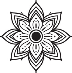 Obraz premium Stylish Black Mandala Design Vector 