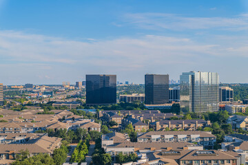 Fototapeta premium High angle view of the Dallas cityscape