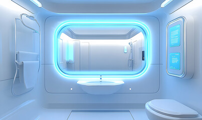 Obraz premium Futuristic Bathroom Interior Design