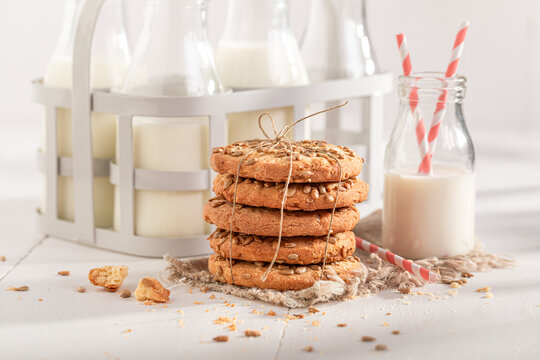 Traditionally sunflower seed cookies as a popular dessert. - Powered by Adobe