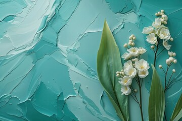 Serene Light Teal Texture Background for Brochures and Invites