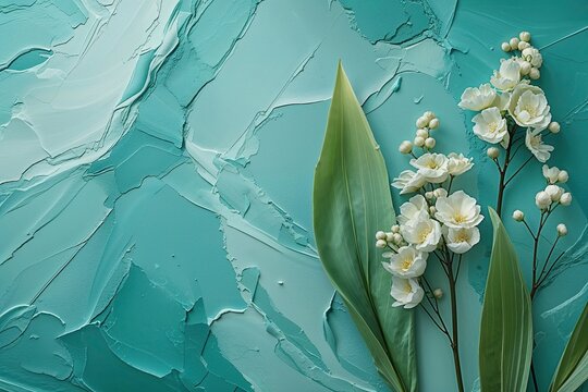 Serene Light Teal Texture Background for Brochures and Invites
