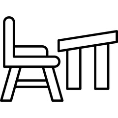 Fototapeta premium Desk Chair Icon