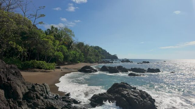 A idillic beautiful beach cove in Costa Rica