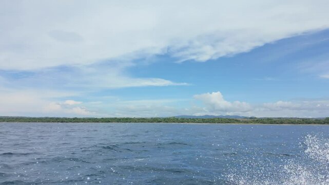 Speeding along the Costa Rica pacific coastline in slow motion