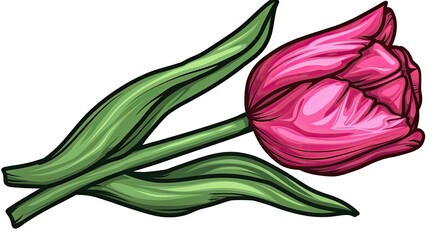 a pink tulip 
