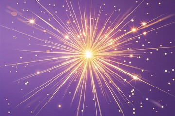 Fototapeta premium Charming Lilac Background with Vibrant Light Flare and Sparkling Burst