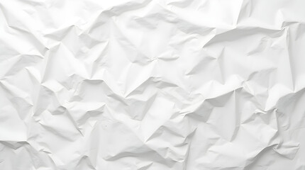 Obraz premium High-Resolution Macro Detailed Close-Up White Crumpled Paper Texture | Abstract Wrinkled Folds Background Minimalist Fine Art Stock Photos