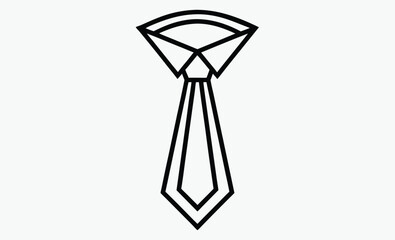 Tie icon, tie silhouette, simple modern vector icon