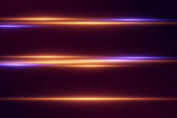 Collection of neon lines, laser beam and light effect.
