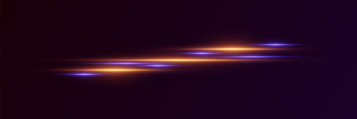 Light laser line effect, horizontal beam of light.