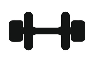 dumbbell Silhouette vector on white background