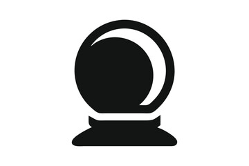 Obraz premium Black and White Crystal Ball Illustration