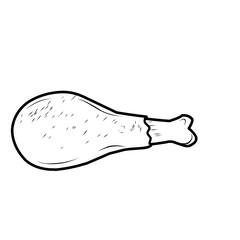 Chicken Thigh Hand Drawn 