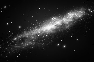 Fototapeta premium A black and white photograph of a galaxy