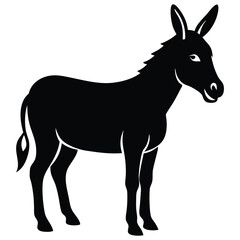 Wildlife Donkey Silhouette – Elegant & Simple Vector Art