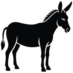 Wildlife Donkey Silhouette – Elegant & Simple Vector Art