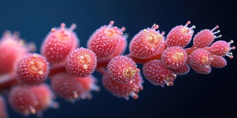 Fototapeta premium Pink flower arrangement, details of petals and stems