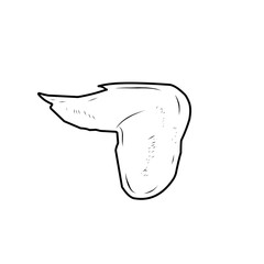 Chicken Wing Hand Drawn 