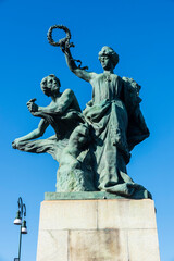Statue in the Umberto I bridge, Turin or Torino, Italy