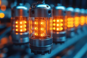 A shelf with a row of string lights in different colors, great for decorative or event use