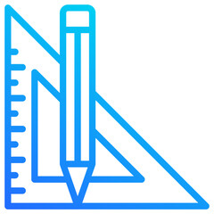 Pencil And Ruler Icon