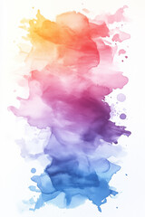 Fototapeta premium Minimalist portrayal of watercolor blotches revealing intricate textures and subtle hues.