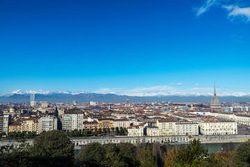 Overview of Turin or Torino, Piedmont, Italy