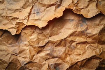 Fototapeta premium A close-up shot of a piece of brown paper with intricate texture and fibers visible