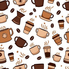 seamless coffee pattern