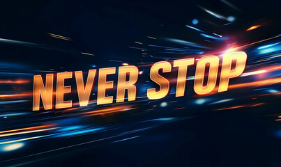 Motivational speed words in motion graphic