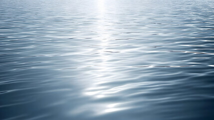 Naklejka premium Reflections on calm water surface during midday with gentle ripples and light shimmer