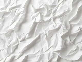 Obraz premium Minimal composition featuring crumpled white paper with soft shadows ideal for subtle backgrounds.